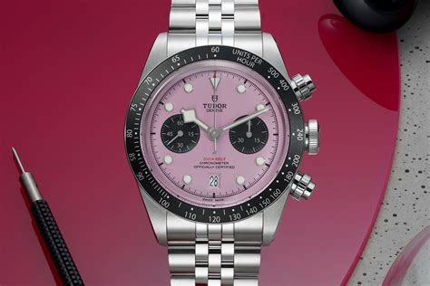 chrono pink tudor|tudor pink dial chronograph.